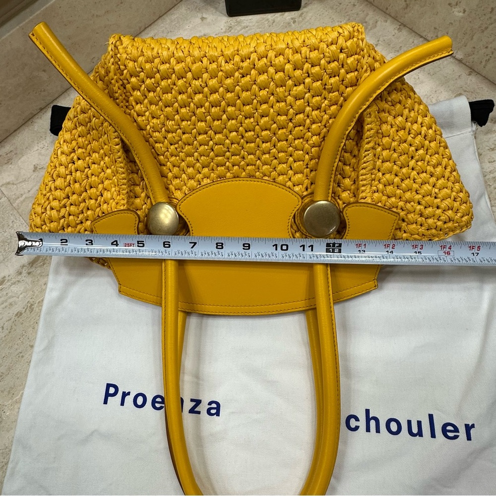 PROENZA SCHOULER Woven Raffia and Leather Tote Bag🌸 - Picture 10 of 15